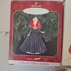 SET OF (3) VINTAGE HALLMARK BARBIE COLLECTOR SERIES ORNAMENTS IN ORIGINAL BOXES